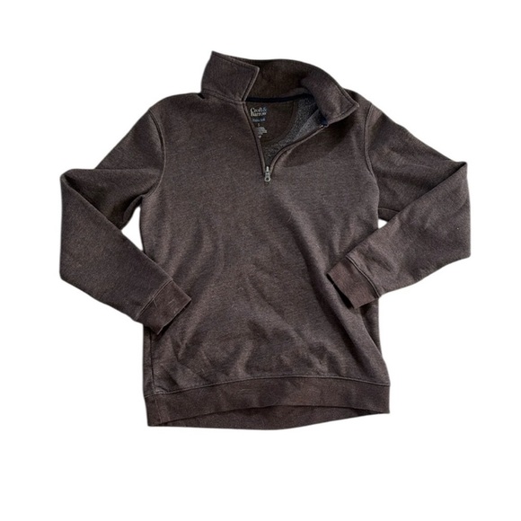 Croft & Barrow Size Small Extra Soft 1/4 Zip Brown Pullover Sweatshirt. - Picture 2 of 5